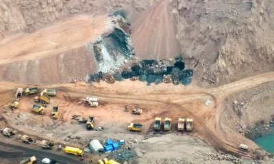 open-pit coal mine in China collapsed